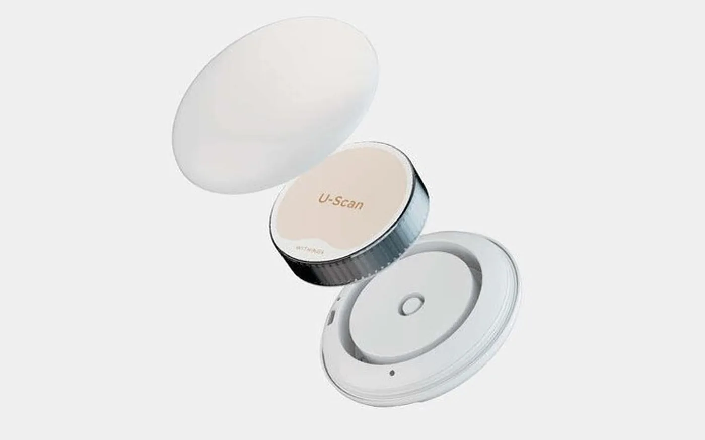 Withings U-Scan, an at-home urine analysis device, shown open